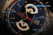 Tag Heuer Grand Carrera Chronograph Quartz Movement PVD Case with Black Dial and Black Rubber Strap