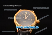 Rolex Cellini Time Asia 2813 Automatic Yellow Gold Case with Black Dial and Stick Markers