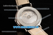 Breguet Classique Japanese Miyota 9015 Automatic Movement Steel White Dial and Roman Numeral Markers Leather Strap (FF)