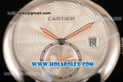 Cartier Rotonde De Miyota Quartz Two Tone Case with Silver Dial and Rose Gold/Steel Bracelet