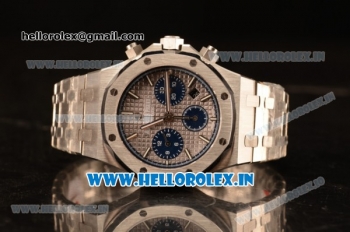 Audemars Piguet Royal Oak Chrono 316L Solid Steel White Blue SubDial 7750 Automatic 26331OR.OO.1220OR.01