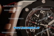 Audemars Piguet Royal Oak Offshore Chronograph Clone AP Calibre 3126 Automatic Steel Case Black Dial With Arabic Numeral Markers Red Rubber Strap - 1:1 Original (JF)