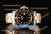 Rolex GMT-Master II New Release Black Bezel Two Tone YG With Original Functional Movement Steel Case 116713LN