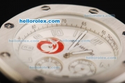Audemars Piguet Royal Oak Offshore Chronograph Quartz Movement Steel Case with White Dial and White Arabic Numeral Markers