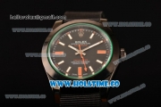 Rolex Milgauss Asia Automatic PVD Case with Stick Markers and Black Nylon Strap