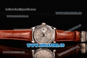 Rolex Day-Date Asia 2813/Swiss ETA 2836/Clone Rolex 3135 Automatic Steel Case with Silver Dial and Stick Markers (BP)