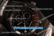 Audemars Piguet Royal Oak Perpetual Calendar Asia Automatic PVD Case with Black Dial and PVD Bracelet