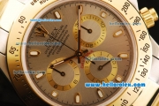 Rolex Daytona Chronograph Swiss Valjoux 7750 Automatic Movement Steel Case with Gold Bezel and Two Tone Strap