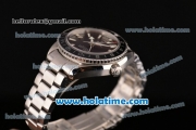 Omega Seamaster Planet Ocean GMT Swiss ETA 2824 Automatic Steel Case/Strap with Black Dial and Stick Markers (BP)