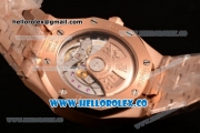 Audemars Piguet Royal Oak 41MM Clone AP Calibre 3120 Automatic Rose Gold Case with Black Dial and Rose Gold Bracelet - (EF)