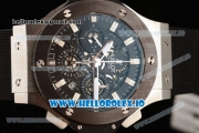 Hublot Aero Bang Chrono Swiss Valjoux 7750 Automatic Steel/PVD Case Black Dial With Stick Markers Black Rubber Strap