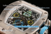 Richard Mille Felipe Massa Flyback Chrono Swiss Valjoux 7750 Automatic Steel Case with Skeleton Dial and White Arabic Numeral Markers