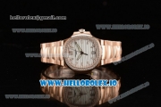 Patek Philippe Nautilus Miyota 9015 Automatic Rose Gold Case White Dial With Stick Markers Rose Gold Bracelet