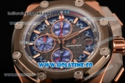 Audemars Piguet Royal Oak Offshore Miyota Quartz Rose Gold Case with PVD Bezel and Stick Markers (EF)