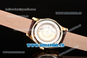 Patek Philippe Calatrava Tourbillon Swiss ETA 2824 Automatic Yellow Gold Case with Stick Markers and Gold Dial