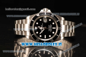 Rolex Submariner Steel Case With 2813 Automatic Movement Black Dial With Green Bezel