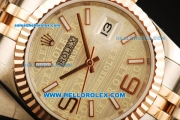 Rolex Datejust Automatic with White Dial and Rose Gold Case -Marking