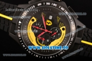 Ferrari Race Day Watch Chrono Miyota OS10 Quartz PVD Case with Black/Yellow Dial and Arabic Numeral Markers