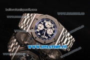 Audemars Piguet Royal Oak Offshore Chrono Blue Themes Swiss Valjoux 7750 Automatic Full Steel with Blue Dial and White Arabic Numeral Markers (JF)