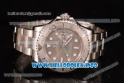 Rolex Yacht-Master 40 Swiss ETA 2836 Automatic Stainless Steel Case/Bracelet with Grey Dial and Dot Markers