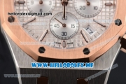 Audemars Piguet Royal Oak Miyota Quartz Two Tone Case/Bracelet with Silver Dial and Stick Markers