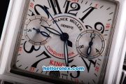 Franck Muller Conquistador Chronograph Automatic with White Dial and ssband