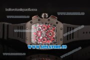 Richard Mille RM 011 Felipe Massa Flyback Chronograph Swiss Valjoux 7750 Automatic Carbon Fiber Case with Skeleton Dial and Red Markers - 1:1 Original