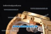 Audemars Piguet Royal Oak Chronograph Swiss Valjoux 7750 Automatic Yellow Gold Case/Bracelet with Blue Dial Stick Markers (EF)