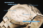 Tag Heuer Aquaracer Swiss ETA Quartz Movement Steel Case with Diamond Bezel and Beige MOP Dial