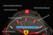 Ferrari Scuderia Ferrari Orologi 2015 Miyota 2035 Quartz PVD Case with Black Dial and Red Stick Markers