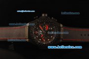 Hublot King Power F1 Limited Edition Chronograph Swiss Valjoux 7750 Automatic Movement PVD Case with Stick Markers and Black Rubber Strap