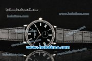 Patek Philippe Calatrava Miyota Quartz Steel Case with Roman Numeral Markers and Black Dial