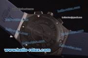 Hublot Classic Fusion Chrono Miyota Quartz PVD Case with Black Dial and Blue Rubber Strap