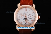 Vacheron Constantin Perpetual Calendar Automatic Rose Gold Case ande White Dial