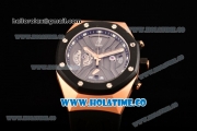 Audemars Piguet Royal Oak Offshore Chrono Miyota Quartz Rose Gold Case with Grey Dial and PVD Bezel