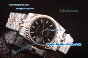 Rolex Datejust Automatic Movement Two Tone with Black Dial and White Stick Markers