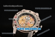 Richard Mille RM 025 Asia Automatic Steel Case with Skeleton Dial and Black Rubber Strap