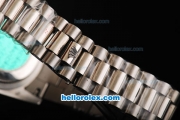 Rolex Day-Date Automatic Full Steel With Diamond Bezel and Diamonds Dial