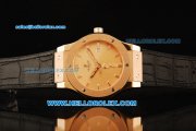 Hublot Classic Fusion Swiss ETA 2824 Automatic Movement Rose Gold Case with Black Strap