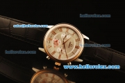 Omega De Ville Automatic Steel Case with Rose Gold Bezel and Silver Dial - Rose Gold Roman Markers