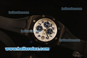 Audemars Piguet Royal Oak Offshore Swiss Valjoux 7750 Titanium Case with White Mesh Dial and Black Rubber Strap