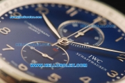 IWC Portuguese Chronograph Miyota Quartz Movement Full Steel Blue Dial and Arabic Numerals