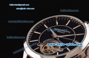 Patek Philippe Complicated ST18 Automatic with Tourbillon Full Steel with Silve Stick Markers and Black Dial