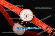 IWC Portofino Chrono Swiss Valjoux 7750 Automatic Rose Gold Case with White Dial and Rose Gold Stick Markers