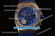 Audemars Piguet Royal Oak Offshore Chronograph 3126 Auto Steel Case with Blue Dial and Blue Rubber Strap - 1:1 Original (JF)