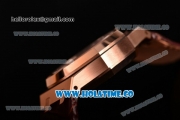 Audemars Piguet Royal Oak Chrono 41MM Swiss Valjoux 7750 Automatic Rose Gold Case with White Dial Stick Markers and Brown Leather Strap (EF)