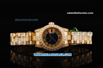 Rolex Datejust Swiss ETA 2671 Automatic Movement Full Gold with Diamond Bezel and Roman Numerals - Lady Size