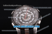 Perrelet Turbine XL Paranoia Asia Automatic Steel Case with Black/White Rotating Dial and PVD Bezel
