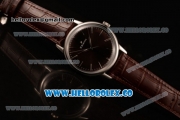 Zenith Vintage Miyota 9015 Automatic Steel Case with Brown Dial and Brown Leather Strap - (AAAF)