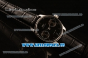 IWC Portuguese Automatic Clone IWC 52010 Automatic Steel Case with Black Dial and Black Leather Strap - (AAAF)